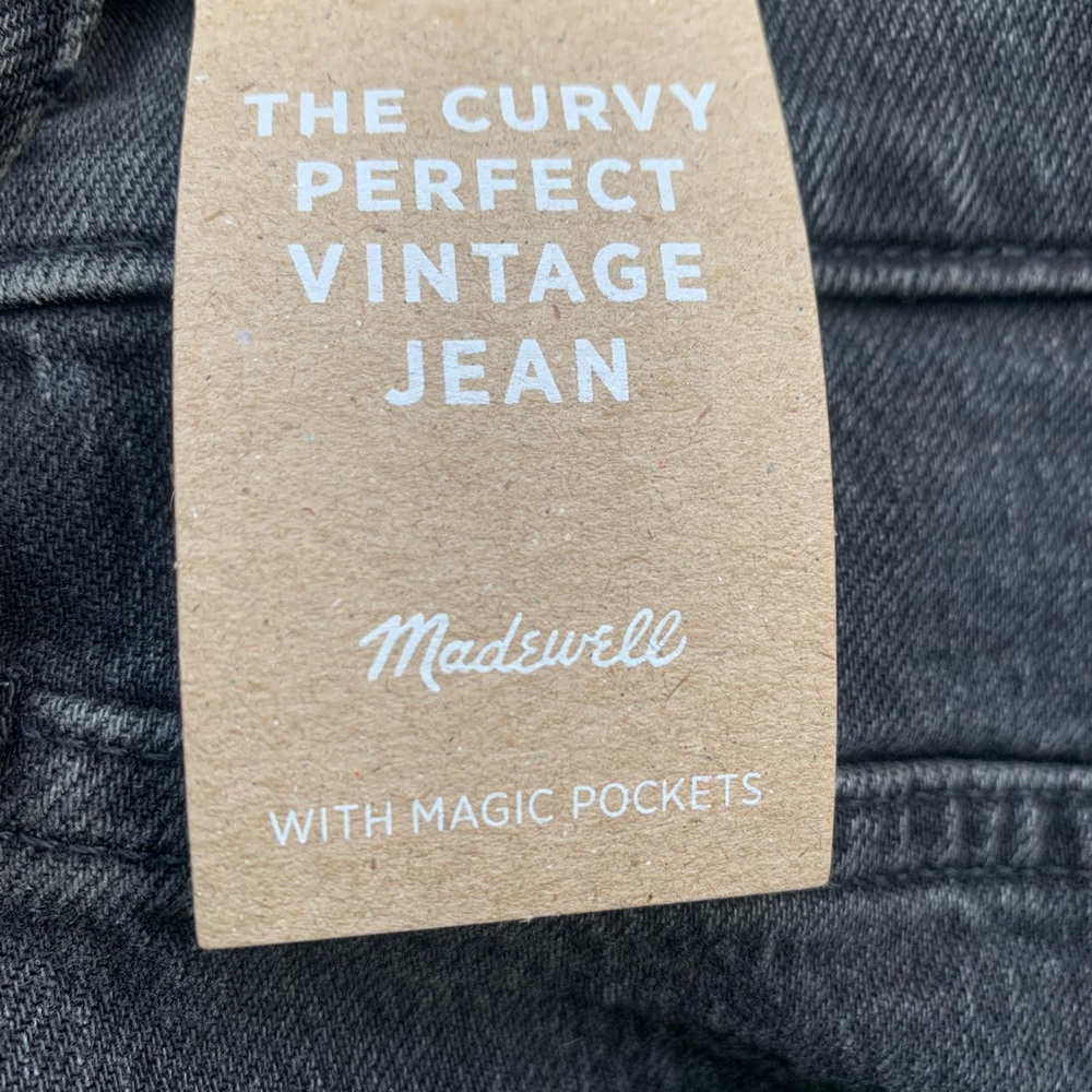 Madewell Woman’s Black Jeans The Curvy Perfect Vintage Jean Lunar Wash BNWT - Picture 4 of 13